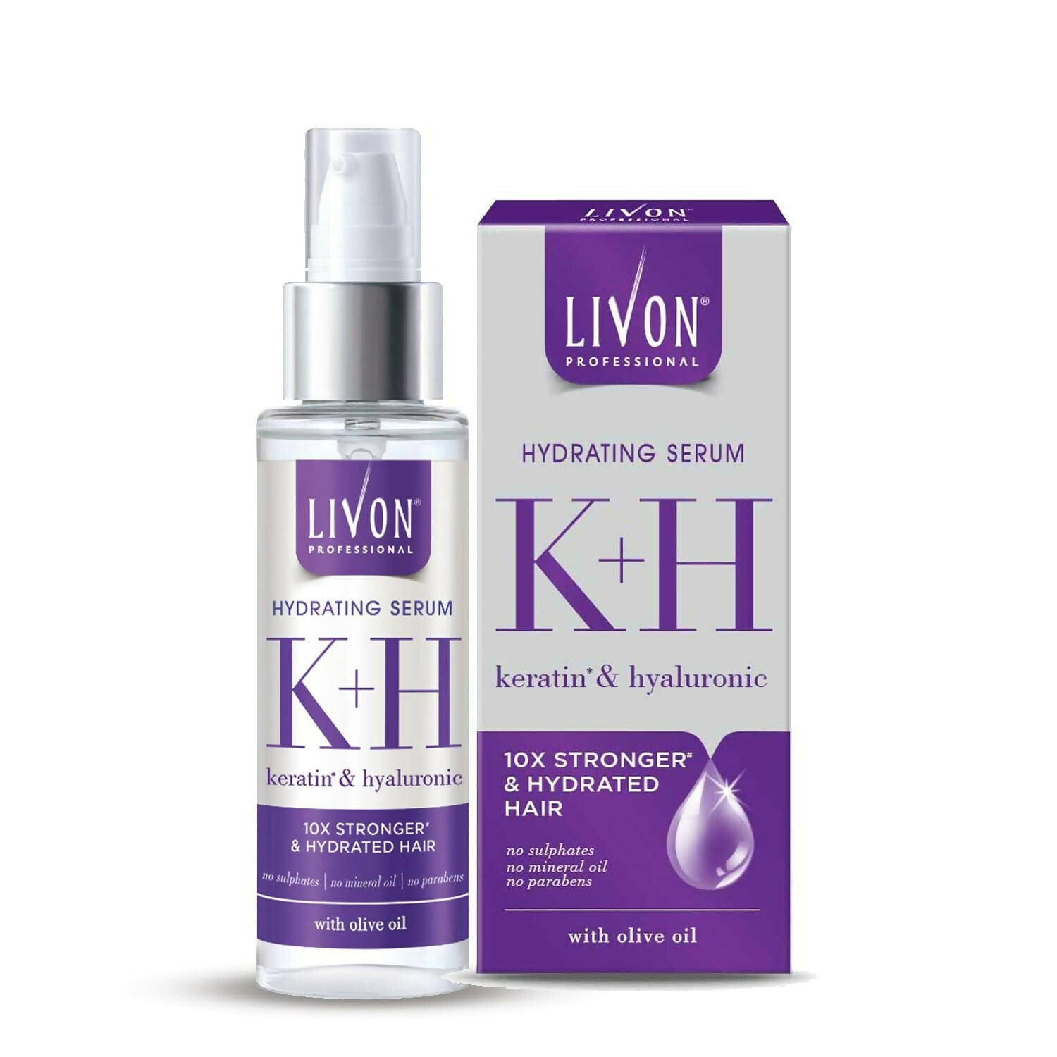 Livon Professional Hydrating Serum With Keratin, Hyaluronic & Olive Oil | Grocsy