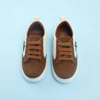 Tiny Bugs Boys Lace Up Casual Shoes - Brown | Grocsy
