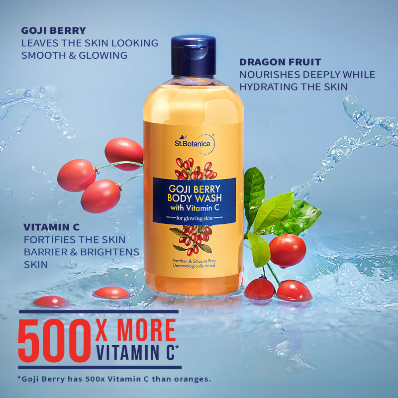 St.Botanica Goji Berry Body Wash With Goji Berry & Vitamin C | Grocsy
