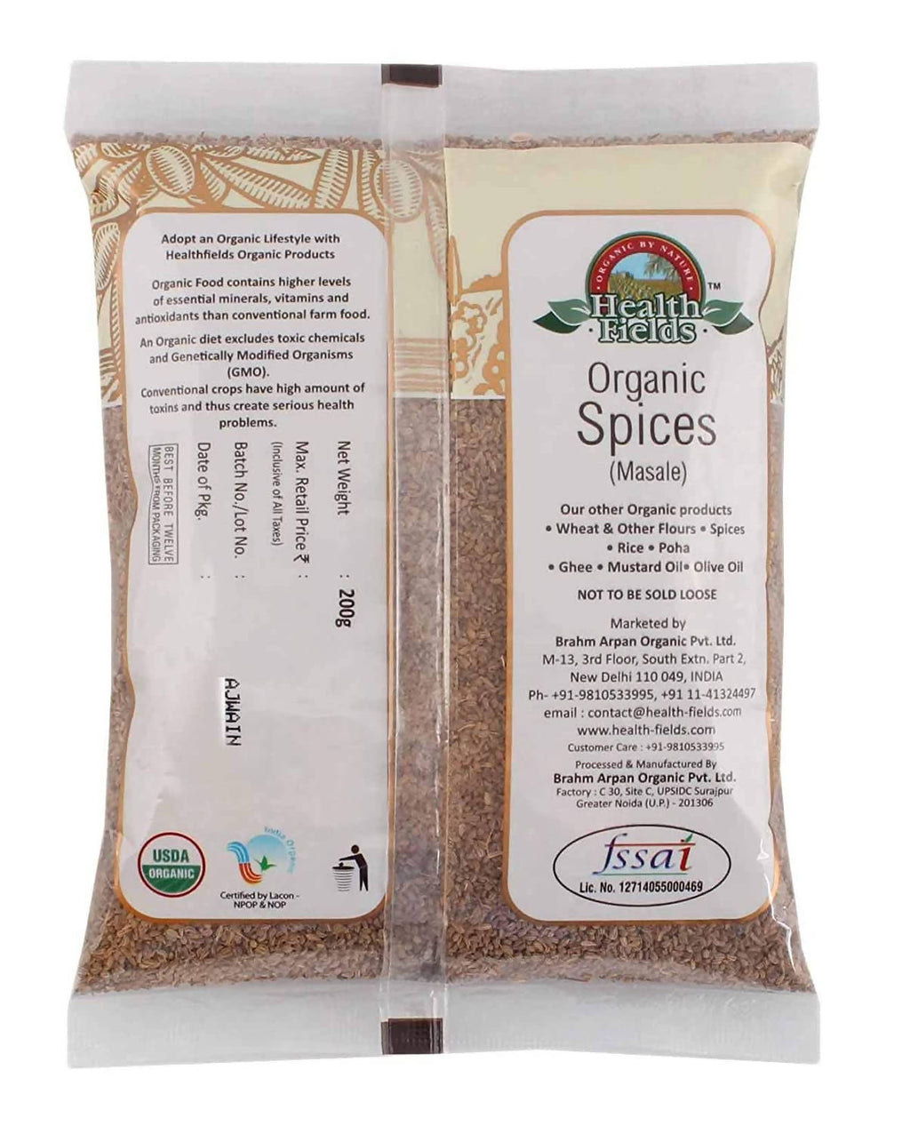 Health Fields Organic Ajwain (Carom Seeds) | Grocsy
