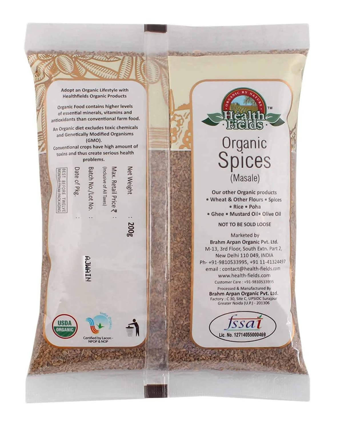 Health Fields Organic Ajwain (Carom Seeds) | Grocsy