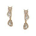 Ambi Diamond and Gold Earrings (Gold) - Ruby Raang