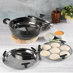 Vinod Black Pearl Hard Anodised Multi Kadai | Grocsy