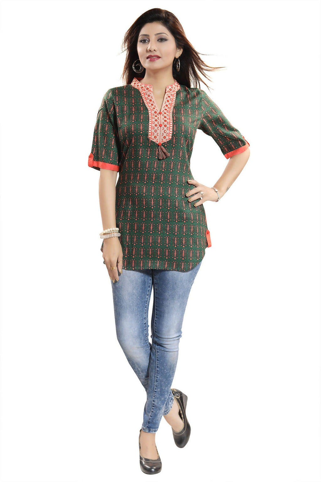 Snehal Creations Short Rayon Kurti | Grocsy