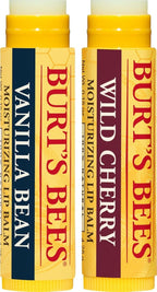Burt's Bees Natural Moisturizing Lip Balms (Wild Cherry & Vanilla Bean) | Grocsy