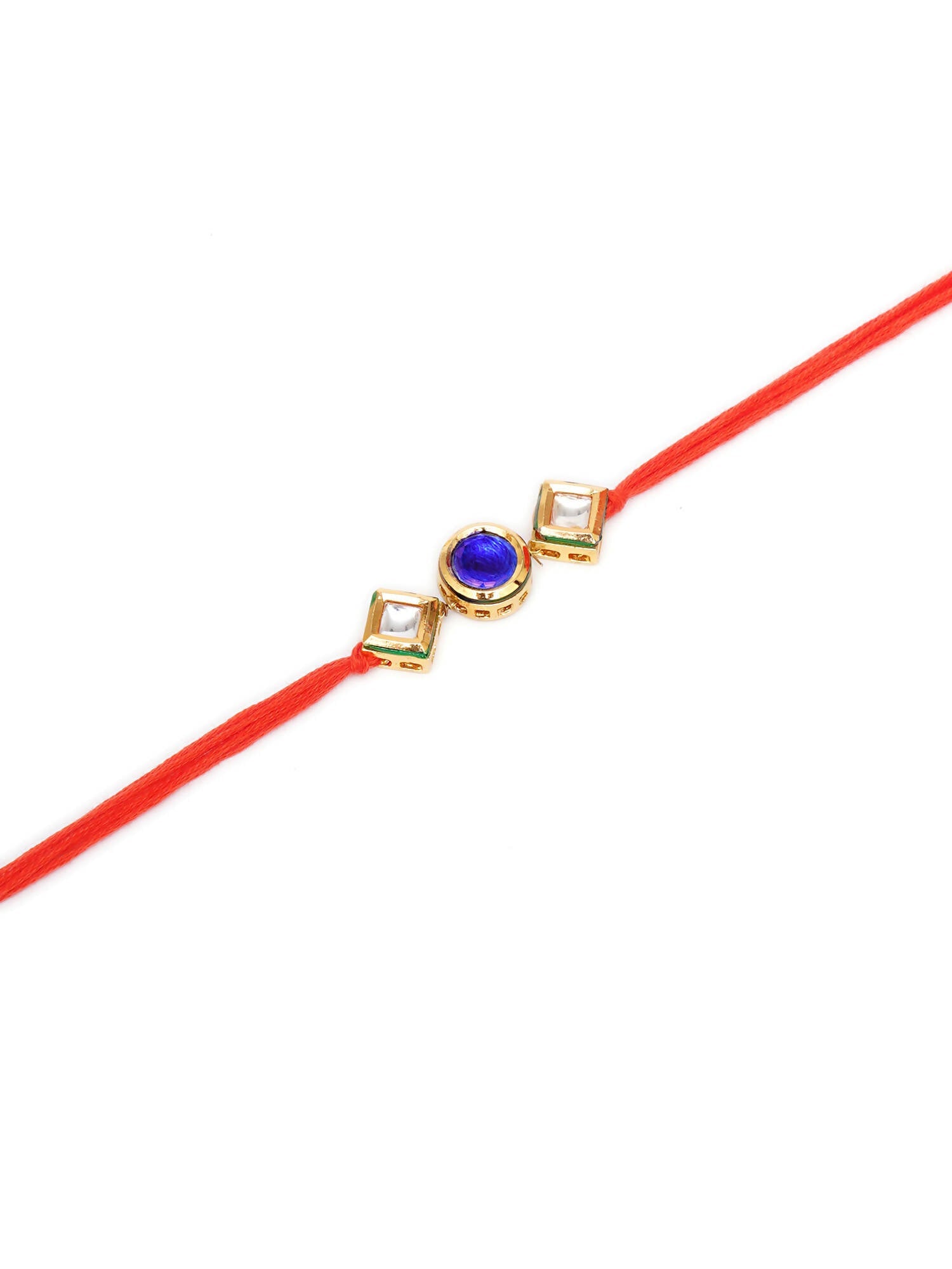 Designer kundan Rakhi - Ruby Raang | Grocsy
