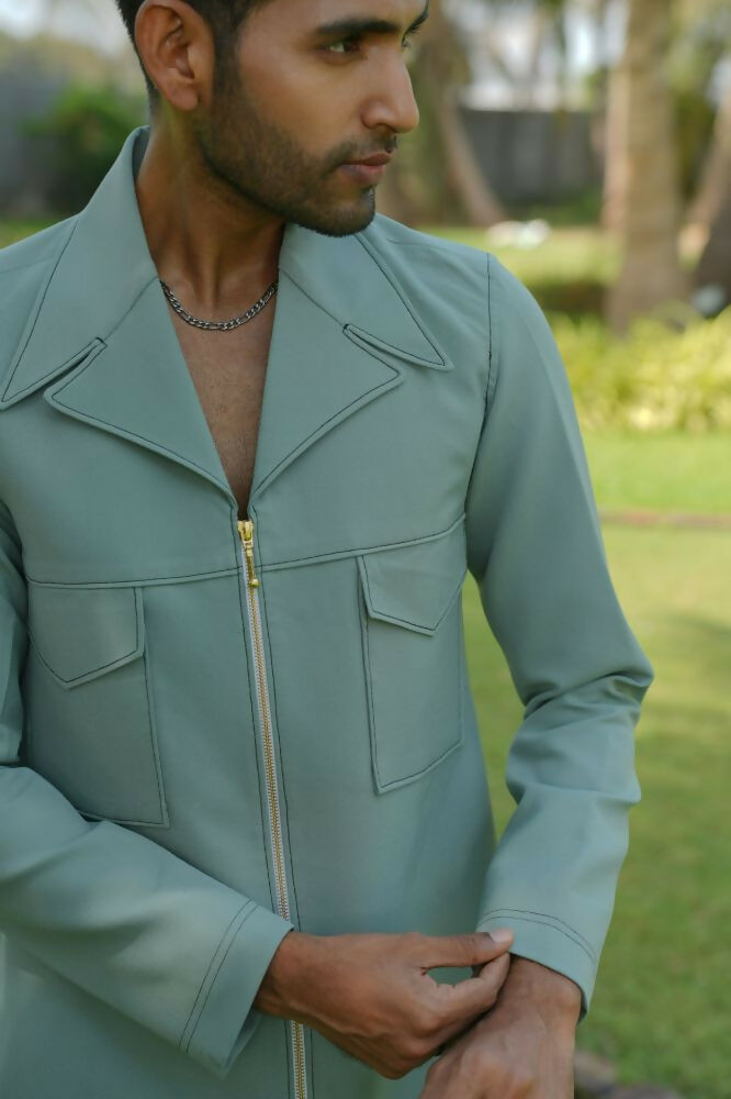 Sandrift Olive Shacket by Hilo Design | Grocsy