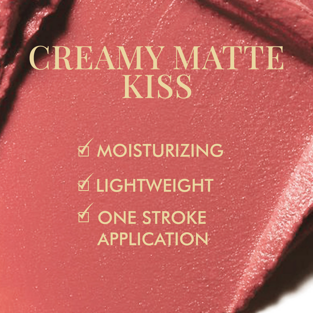 mCaffeine Shades Creamy Matte Kiss Bullet Lipstick Moisturizing Lightweight - Mauve Velvet | Grocsy
