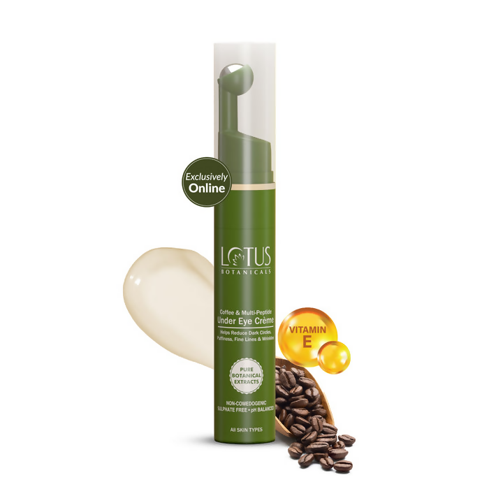 Lotus Botanicals Coffee and Multi-Peptide Under Eye Creme with Vitamin E | Grocsy
