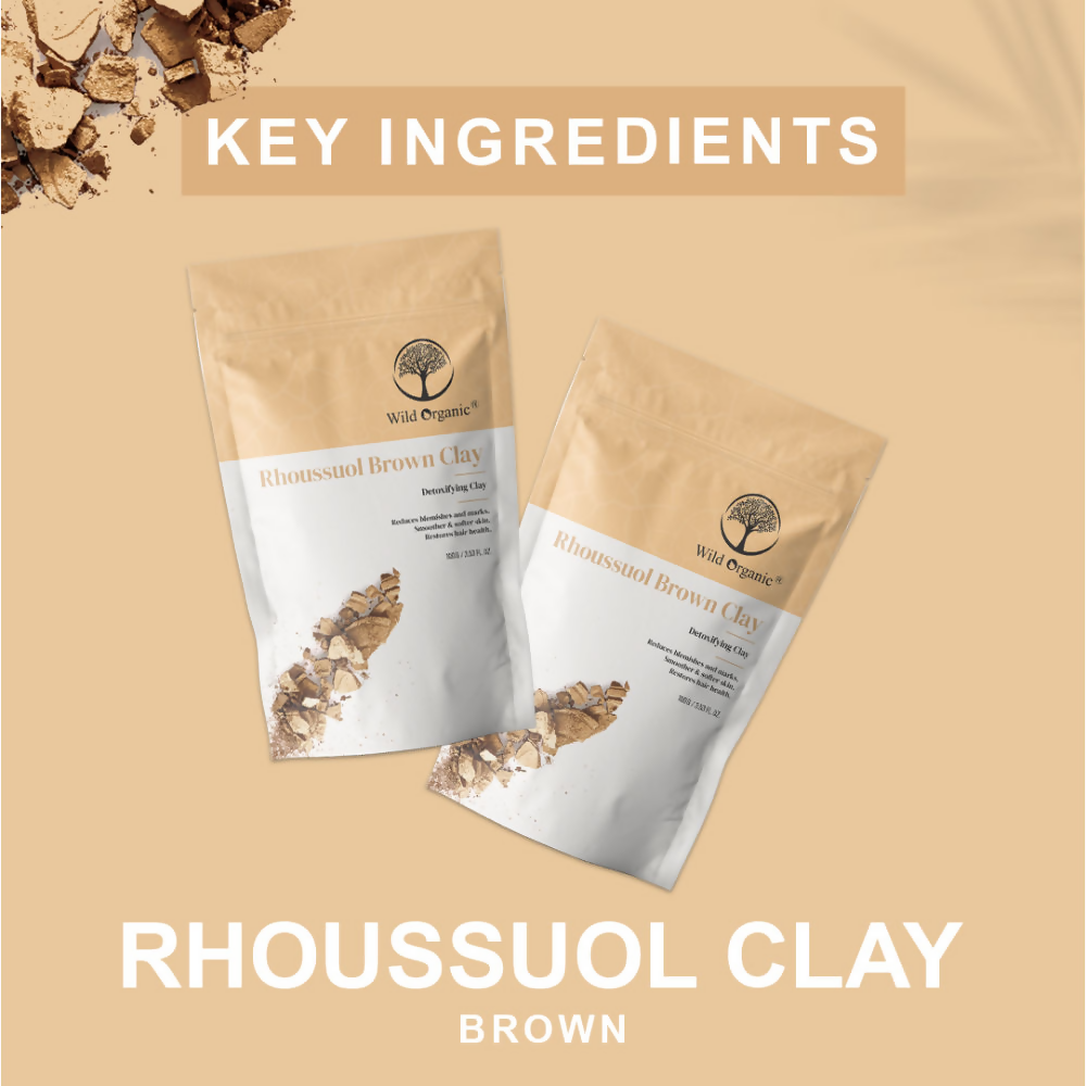 Wild Organic Rhoussuol Brown Detoxifying Clay Powder | Grocsy