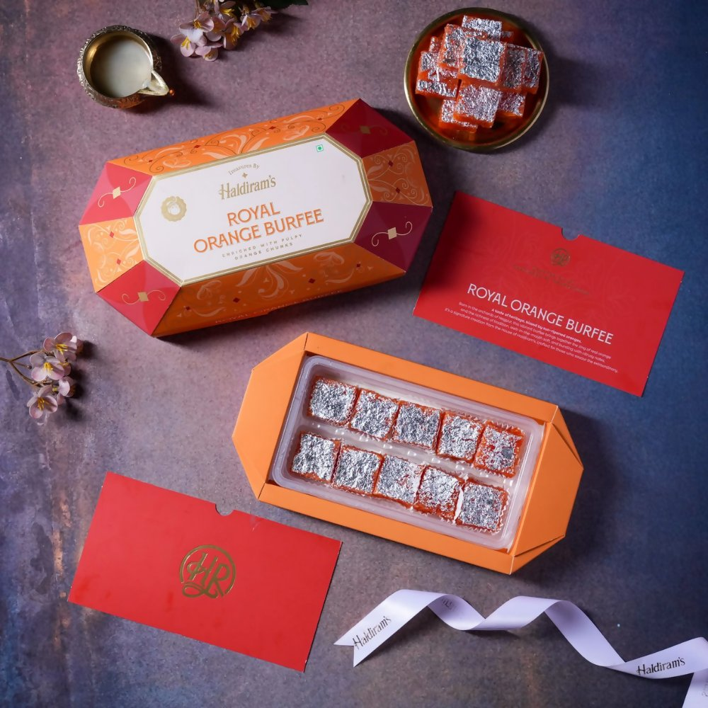 Haldiram's Royal Orange Burfee | Grocsy