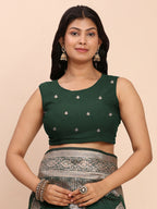 Shree Shyam Fashion Banarasi Silk Green Saree | Grocsy