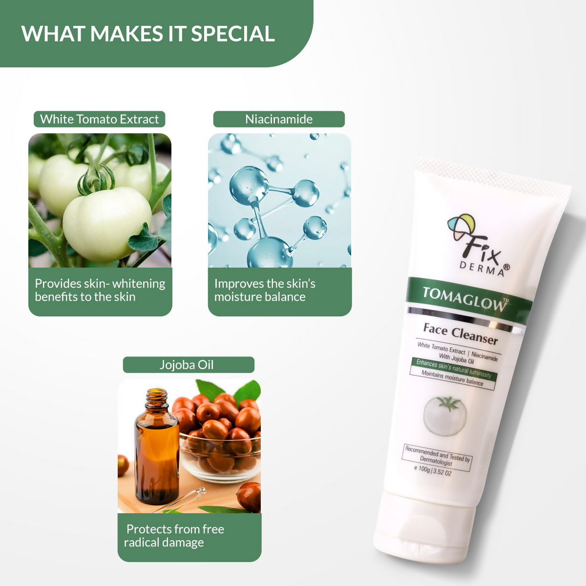 Fixderma Tomaglow Face Cleanser | Grocsy