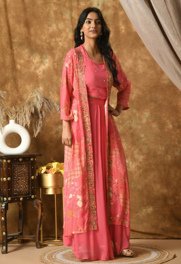 Joban Fashion Pink Maslin Kurta Set | Grocsy