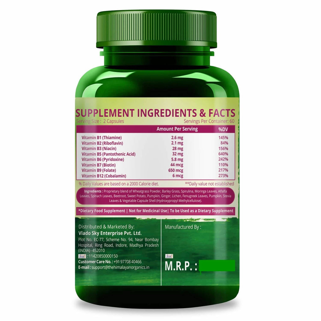Himalayan Organics Plant Based B-Complex Capsules | Grocsy