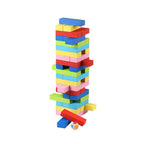 Skoodle Quest Stackrr Color Crash Tumbling Tower Game with 54 Precision Wooden Blocks of Premium Beachwood for Adults and Kids | Grocsy