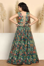 Joban Fashion Girl's Green Color Lehenga Choli | Grocsy