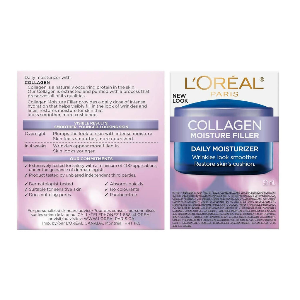 L'Oreal Paris Collagen Moisture Filler Daily Face Moisturizer | Grocsy