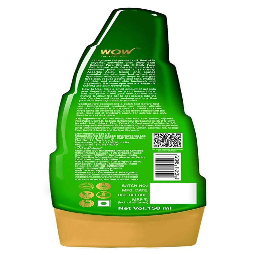 Wow Skin Science Pure Vitamin C Daily Face Gel | Grocsy
