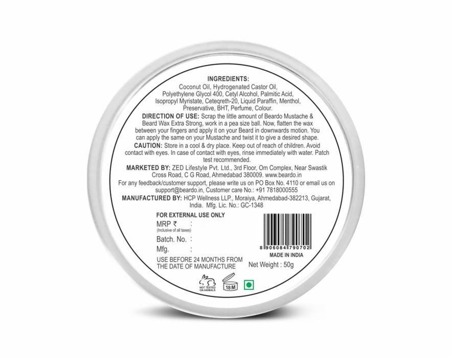 Beardo Beard and Mustache Wax Extra Strong | Grocsy