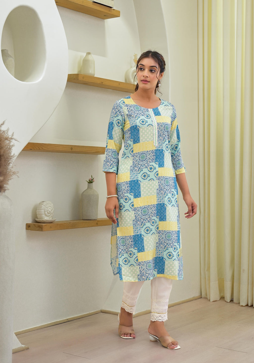 Juniper Multi Color Straight Kurta | Grocsy