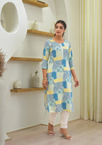 Juniper Multi Color Straight Kurta | Grocsy