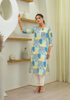 Juniper Multi Color Straight Kurta | Grocsy