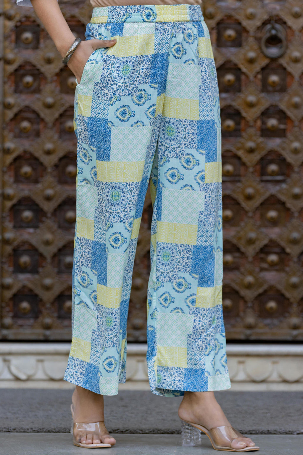 Juniper Blue Ethnic Printed Kurta Set with Dupatta | Grocsy