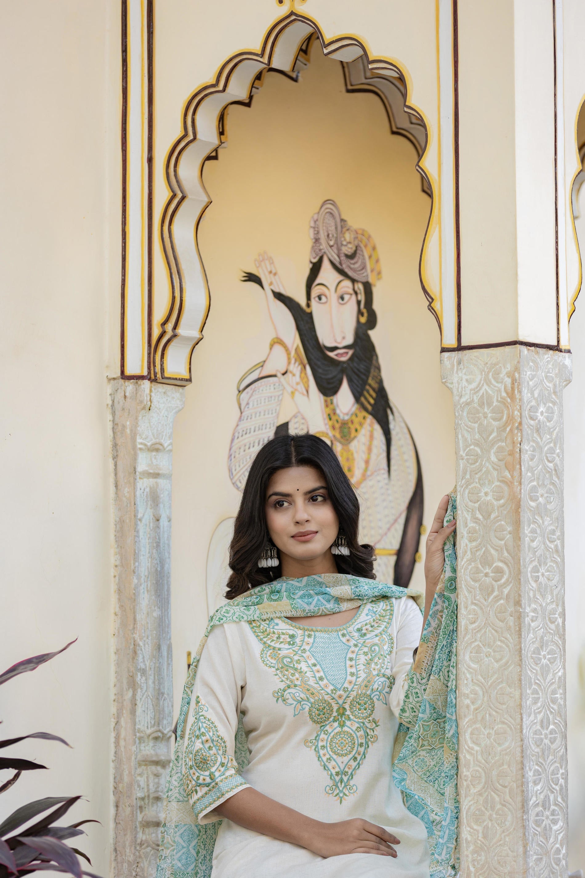 Juniper Multi Color Ethnic Printed Kurta Set With Dupatta | Grocsy