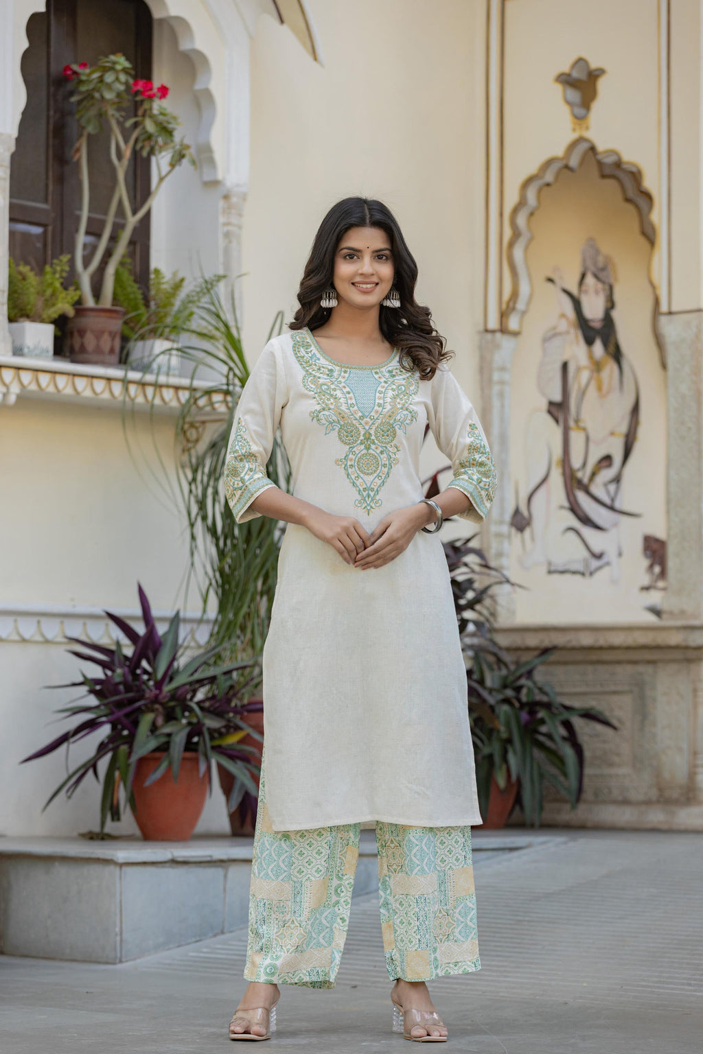 Juniper Multi Color Ethnic Printed Kurta Set with Dupatta | Grocsy