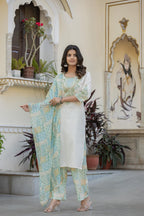 Juniper Multi Color Ethnic Printed Kurta Set with Dupatta | Grocsy