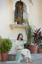 Juniper Multi Color Ethnic Printed Kurta Set with Dupatta | Grocsy