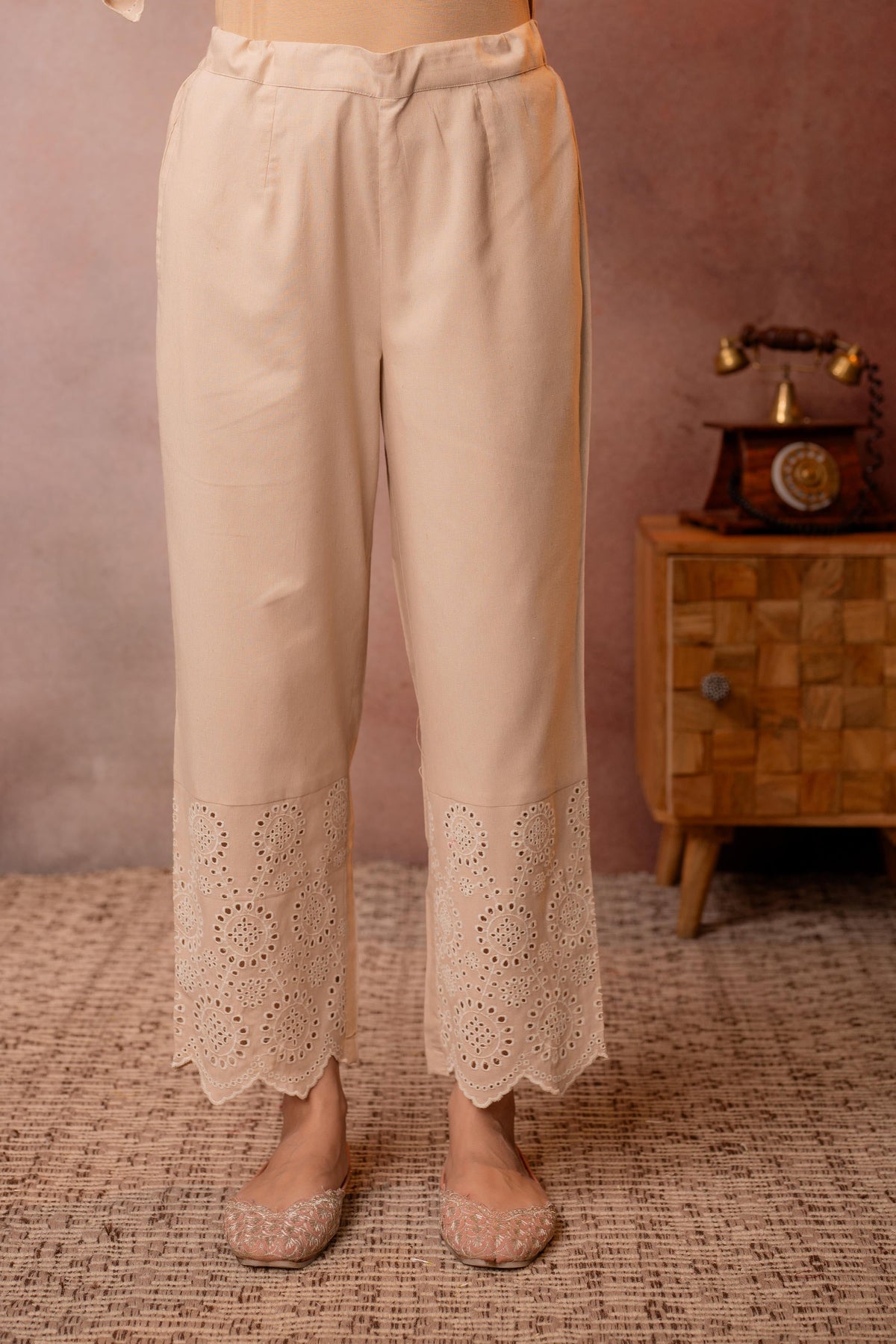 Juniper Sand Whisper Schiffli Co-Ord Set | Grocsy