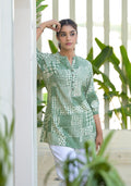 Juniper Mint Mosaic Printed Cotton Tunic | Grocsy