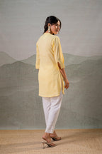 Juniper Yellow Ease Minimal Cotton Tunic | Grocsy