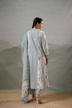 Juniper Mint Garden Harmony Kurta Pant And Dupatta Set | Grocsy