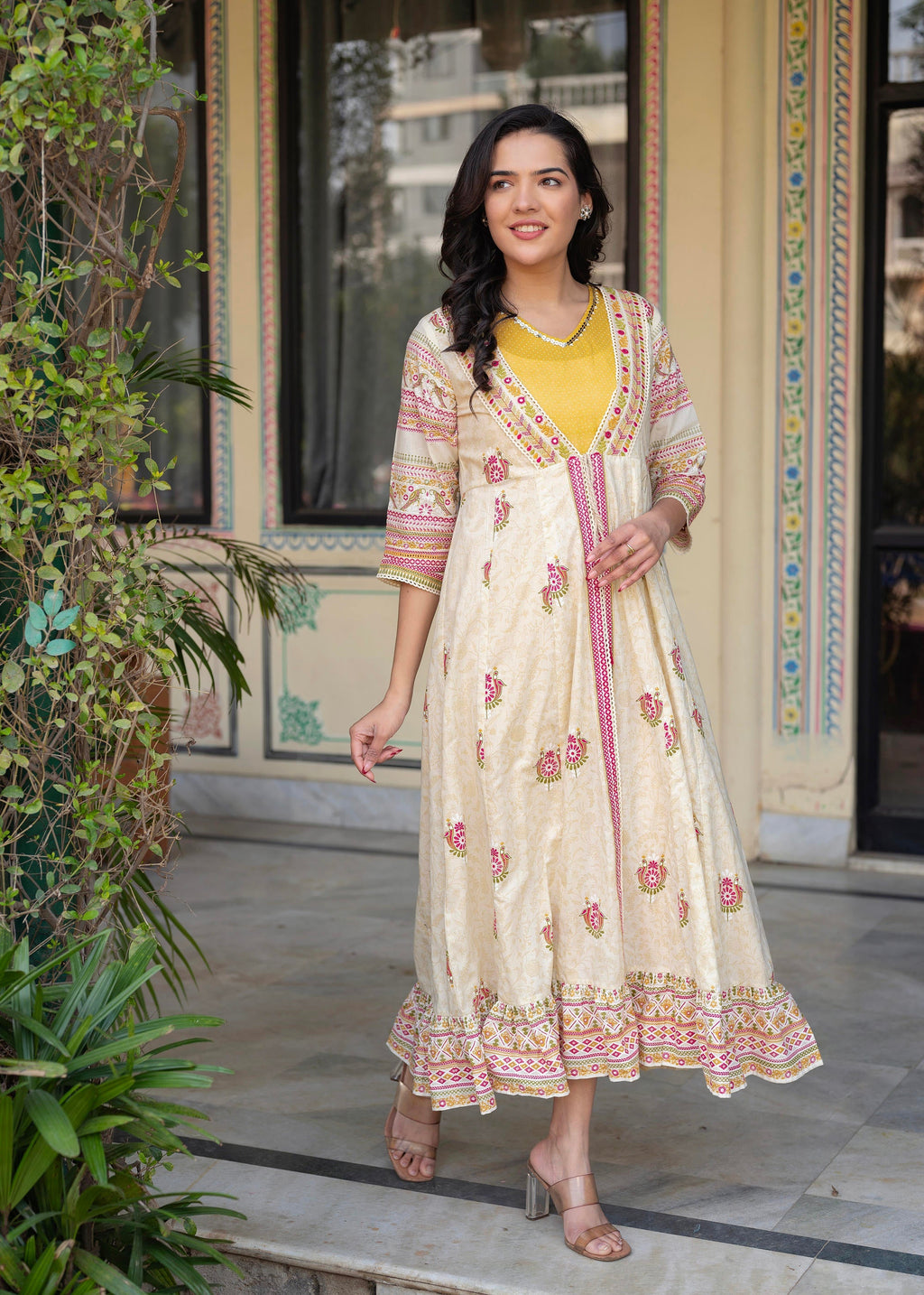 Juniper Women Printed Floral Fit & Flared Dress | Grocsy