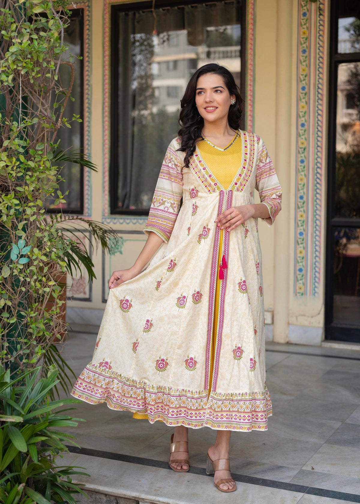 Juniper Women Printed Floral Fit & Flared Dress | Grocsy