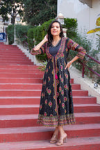 Juniper Women Printed Floral Fit & Flared Dress | Grocsy