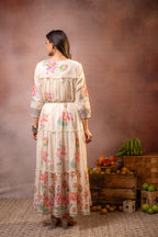 Juniper Ivory Gulbahar Tiered Boho Maxi Dress | Grocsy