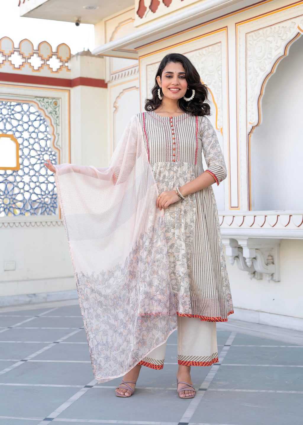 Juniper Women Printed Kurta and Palazzo Set | Grocsy