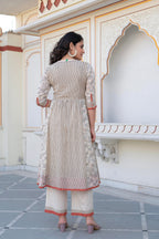 Juniper Women Printed Kurta and Palazzo Set | Grocsy