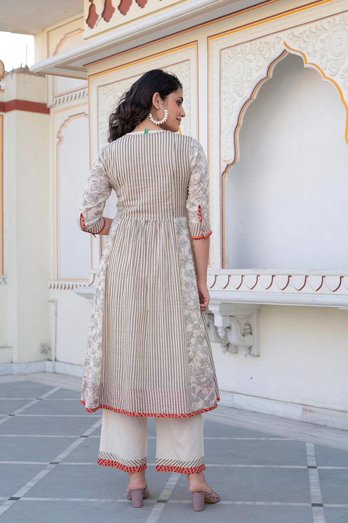 Juniper Women Printed Kurta And Palazzo Set | Grocsy