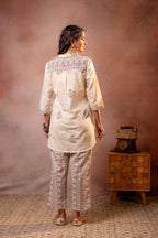 Juniper Off-White Blossom Printed Co-ord Set | Grocsy