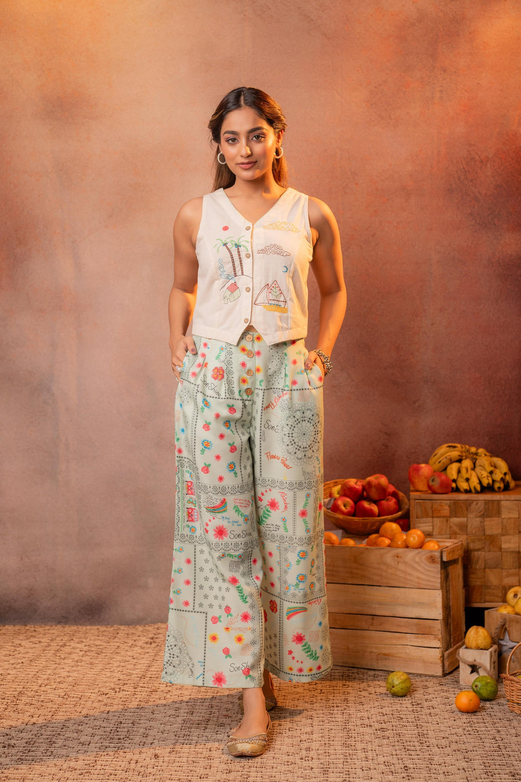 Juniper Folk Scribble Garden Co-Ord Set | Grocsy