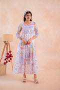 Juniper Pastel Patch Garden Tiered Maxi Dress | Grocsy