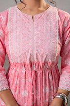 Juniper Baby Pink Tiered Anarkali Dress | Grocsy