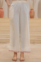 Juniper Off White & Red Floral Embroidered Ethnic Suit Set with Dupatta | Grocsy