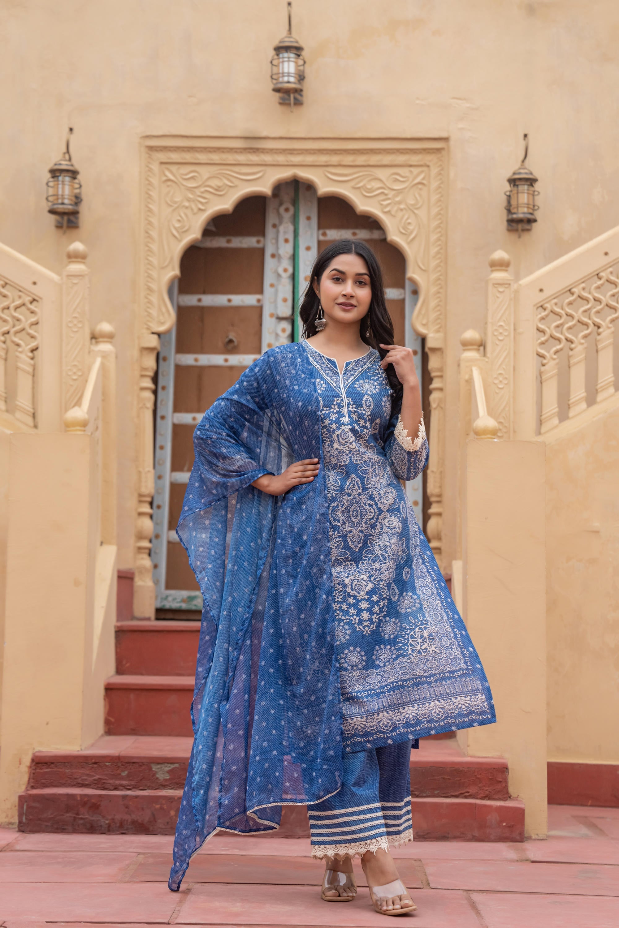 Juniper Blue Women's Kurta Set | Grocsy
