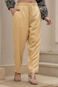 Juniper Gold Solid Viscose Pants | Grocsy